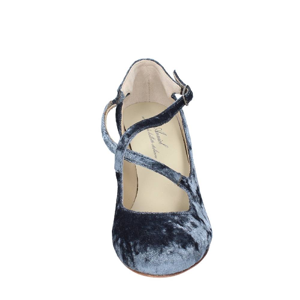 scarpe donna ANNIEL decollete grigio velluto EX257 Negozio
