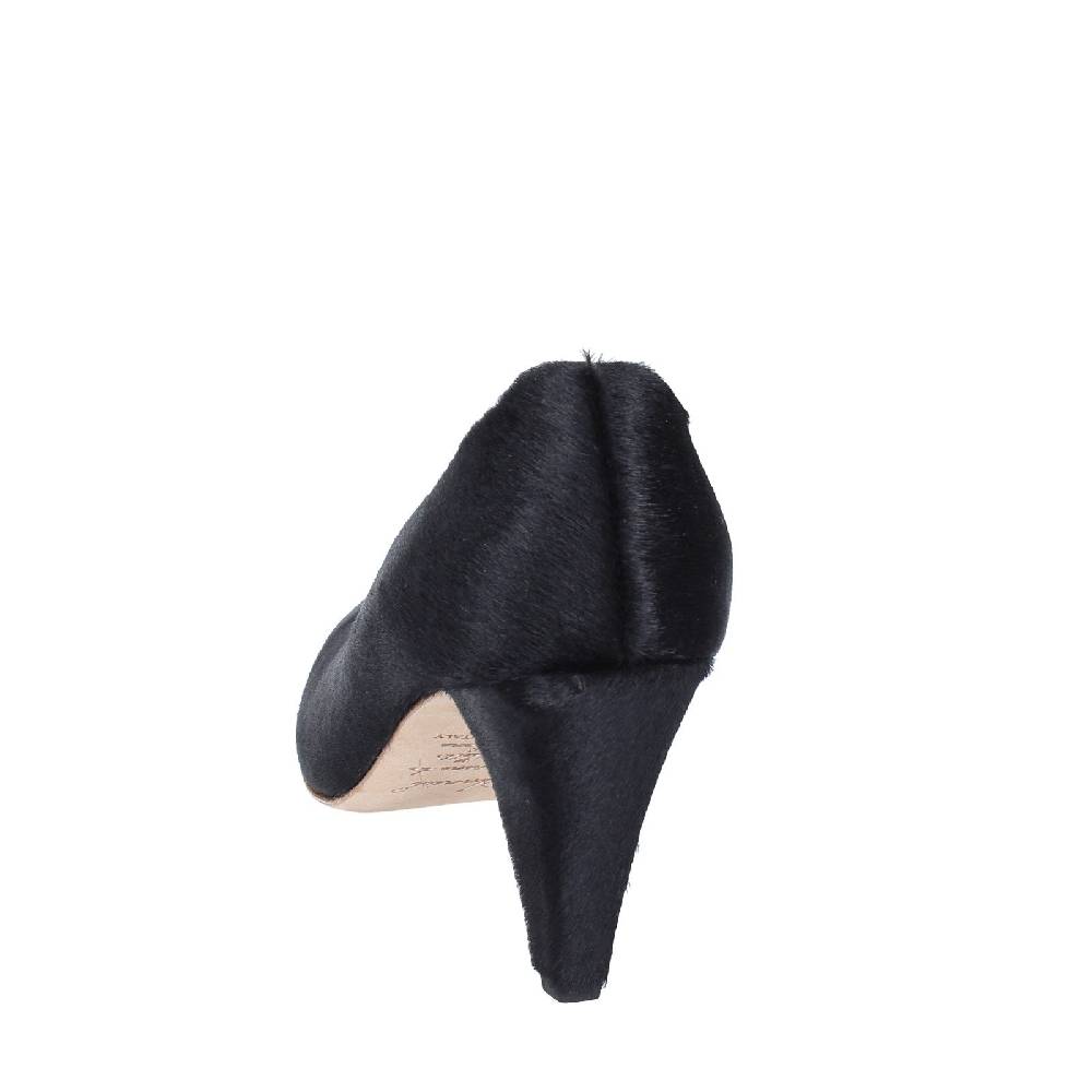 scarpe donna ANNIEL decollete nero cavallino EX252 In Saldo