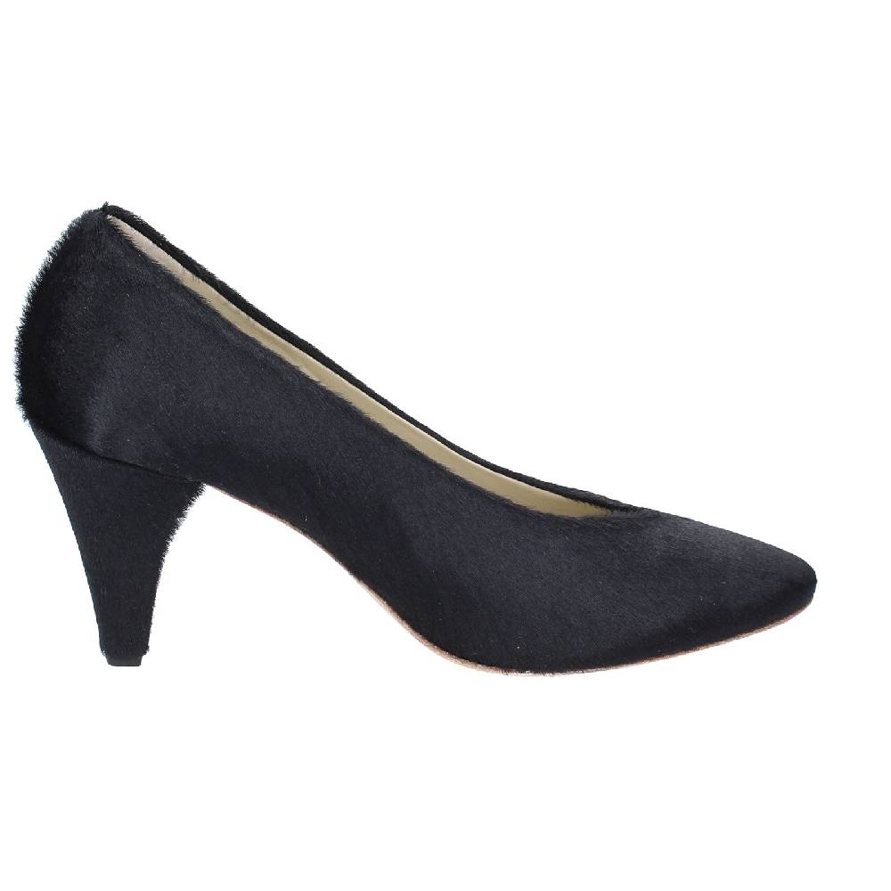scarpe donna ANNIEL decollete nero cavallino EX252 In Saldo