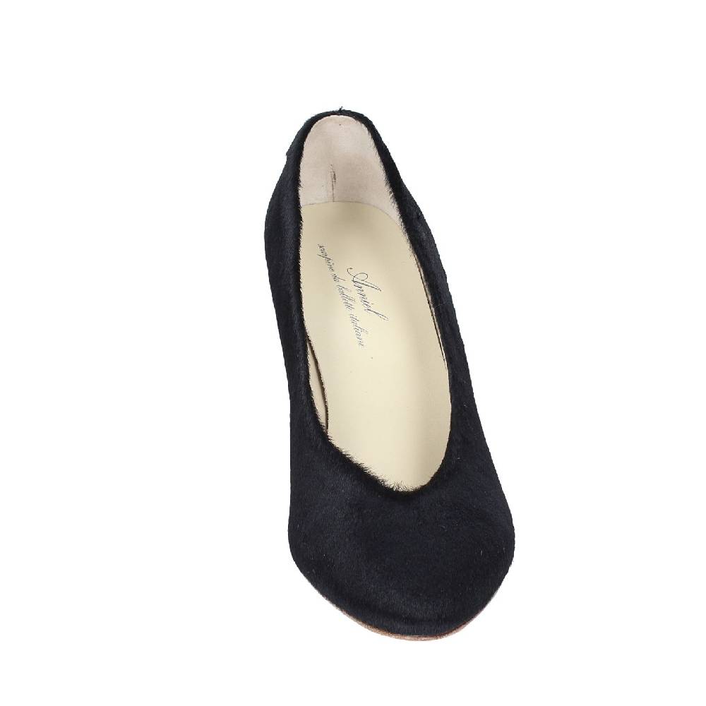 scarpe donna ANNIEL decollete nero cavallino EX252 In Saldo