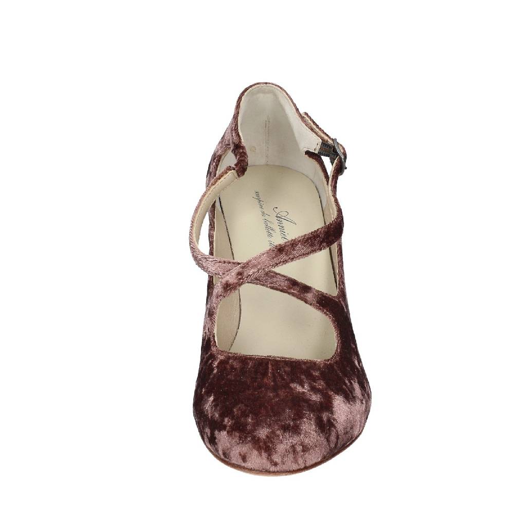 scarpe donna ANNIEL decollete marrone velluto EX279 Italia