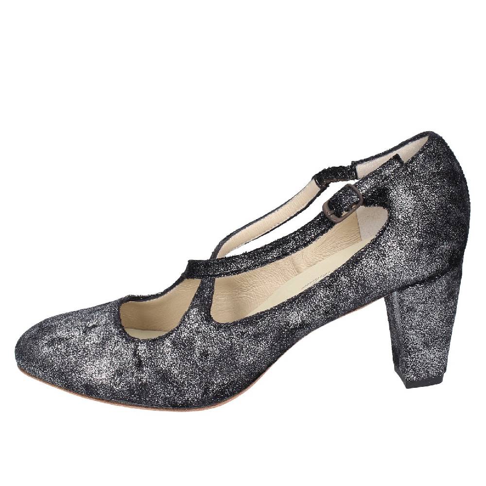 scarpe donna ANNIEL decollete nero tessuto argento EX272 2025