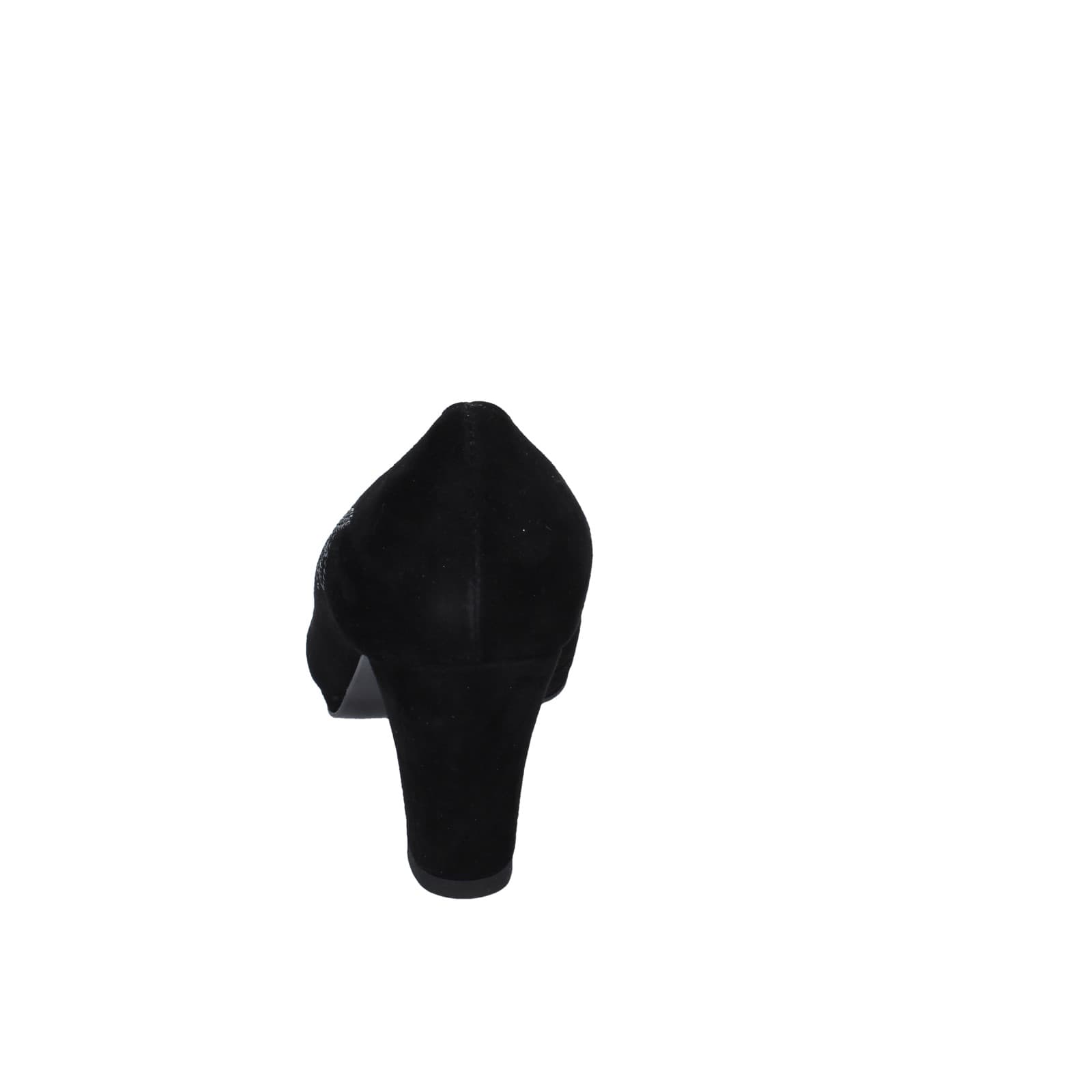 scarpe donna CONFORT decollete nero camoscio strass EZ354 Spedizione Gratuita