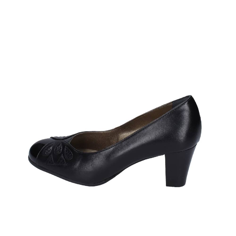 scarpe donna CONFORT decollete nero pelle vernice 1870 EZ333 Pezzi Unici