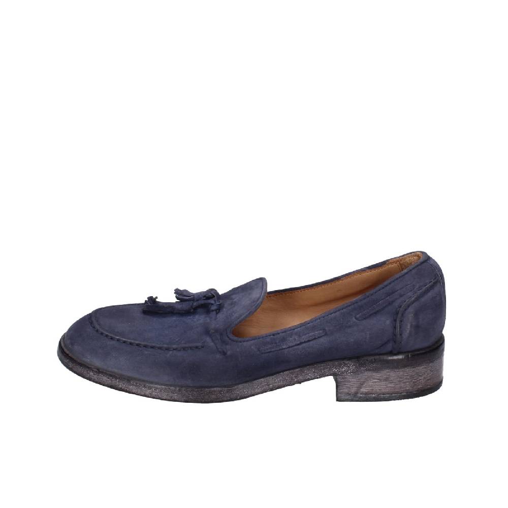 scarpe donna MOMA mocassini blu camoscio 1FS472-0W EZ878 Consegna Veloce