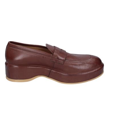 scarpe donna MOMA mocassini marrone pelle 1ES419-NAC BC48 Sottocosto