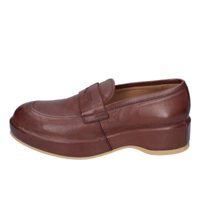 scarpe donna MOMA mocassini marrone pelle 1ES419-NAC BC48 Sottocosto