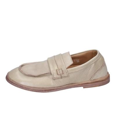 scarpe donna MOMA mocassini beige pelle marrone 1ES323-TV BC52 Convenienza