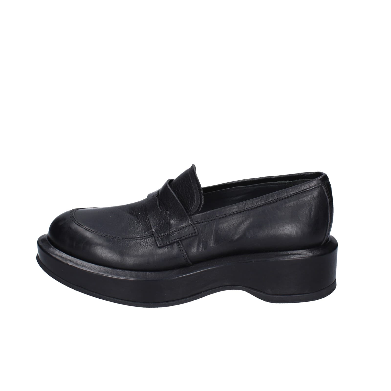 scarpe donna MOMA mocassini nero pelle 82301E-CU EY487 Offerta