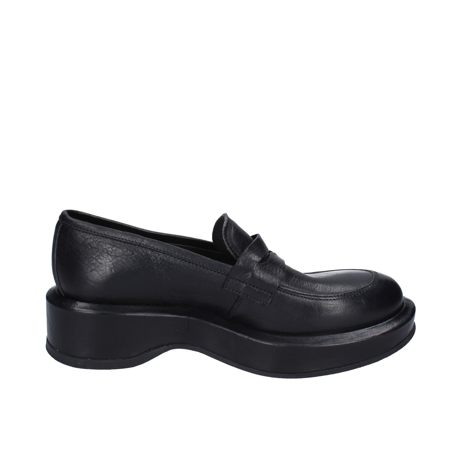 scarpe donna MOMA mocassini nero pelle 82301E-CU EY487 Offerta