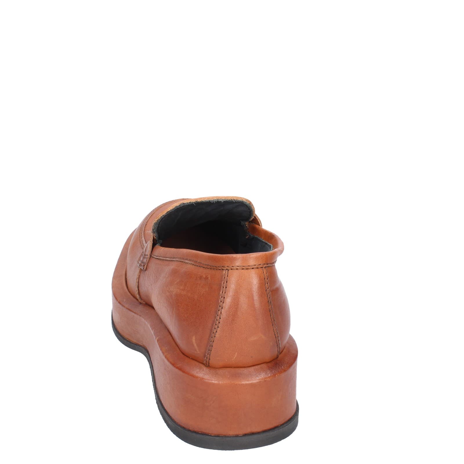 scarpe donna MOMA mocassini marrone pelle 82301E EY562 In Vendita