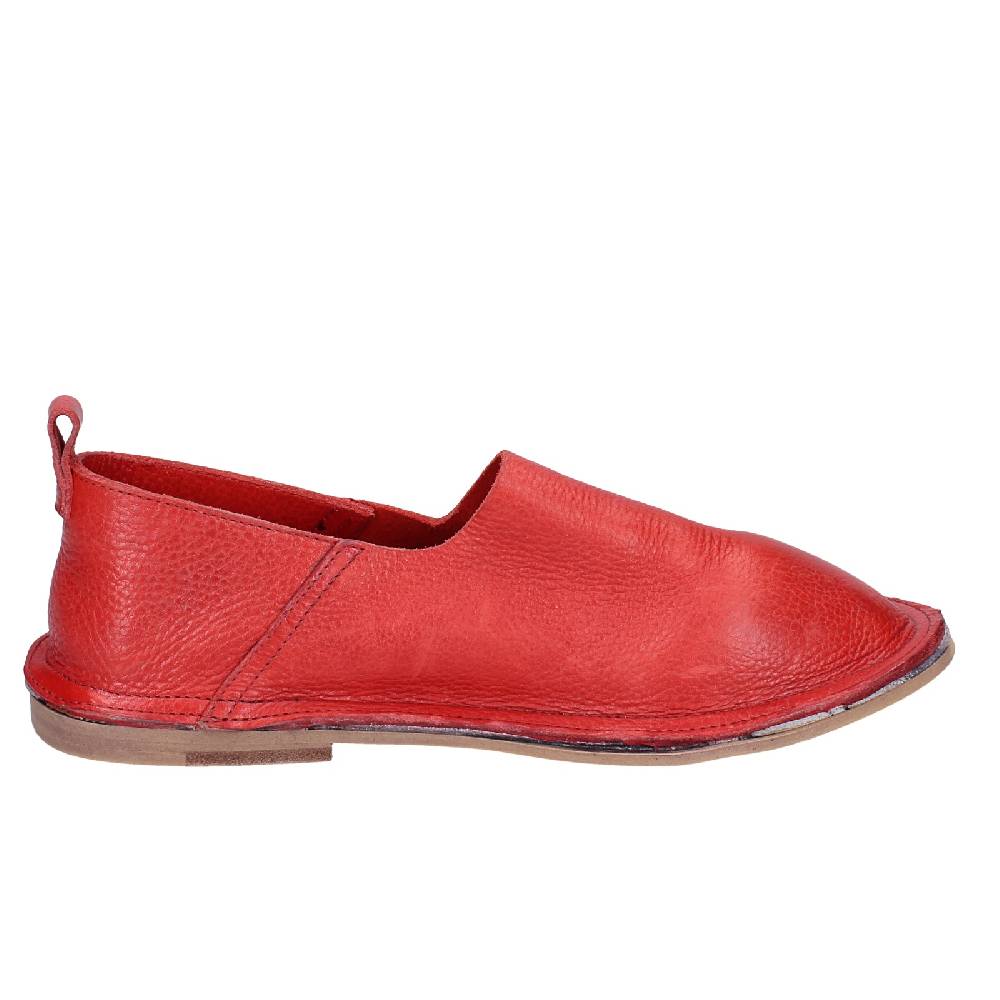 scarpe donna MOMA mocassini rosso pelle VINTAGE SLIP ON EX461 Offerte