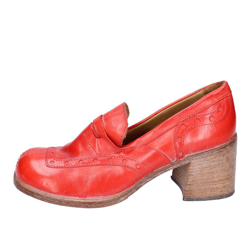 scarpe donna MOMA mocassini rosso pelle 47406E VINTAGE EX487 Hotsell