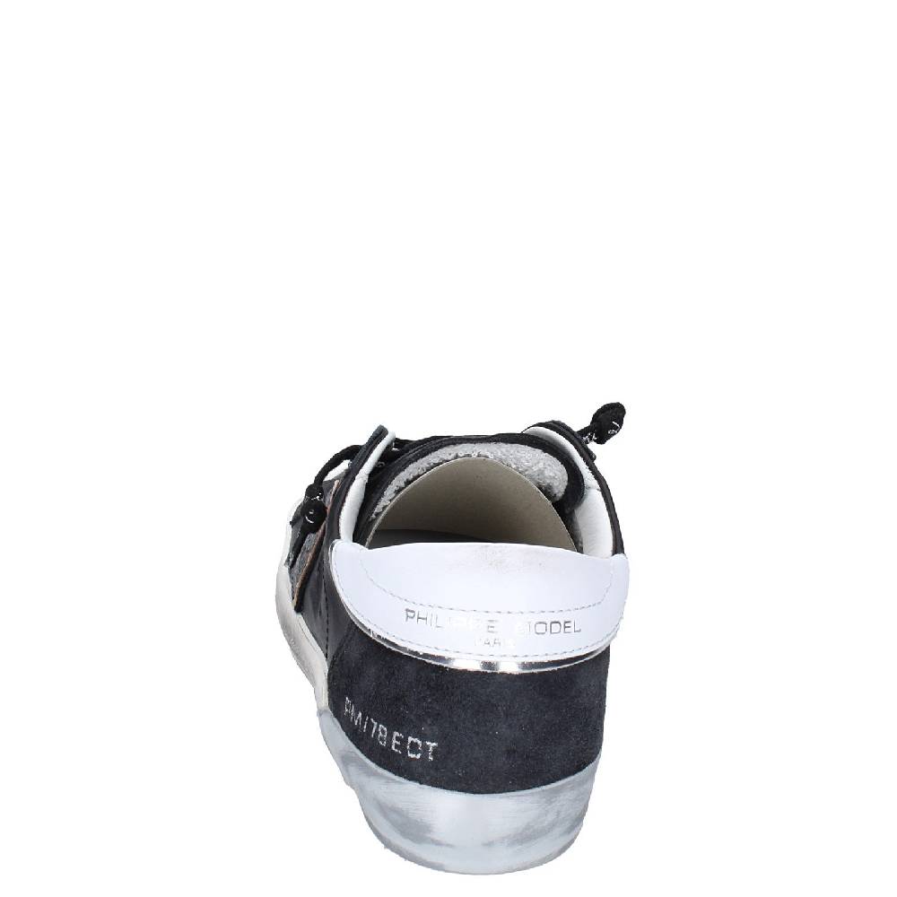scarpe donna PHILIPPE MODEL sneakers nero pelle camoscio VINTAGE EX358 Negozio