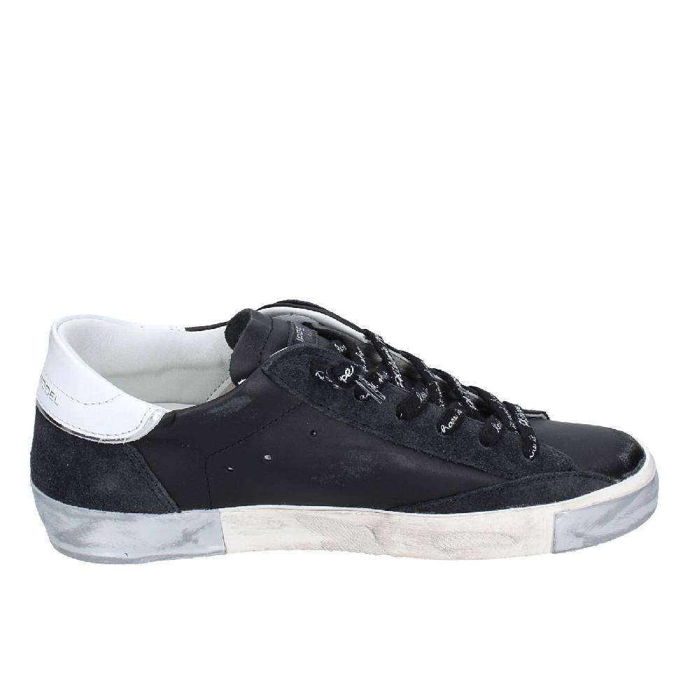 scarpe donna PHILIPPE MODEL sneakers nero pelle camoscio VINTAGE EX358 Negozio