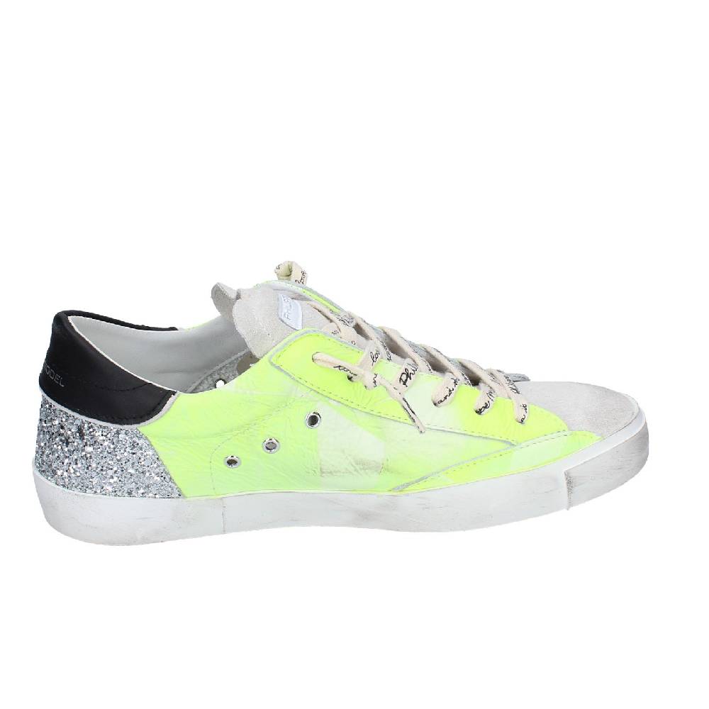 scarpe donna PHILIPPE MODEL sneakers giallo pelle camoscio VINTAGE EX365 Nuova