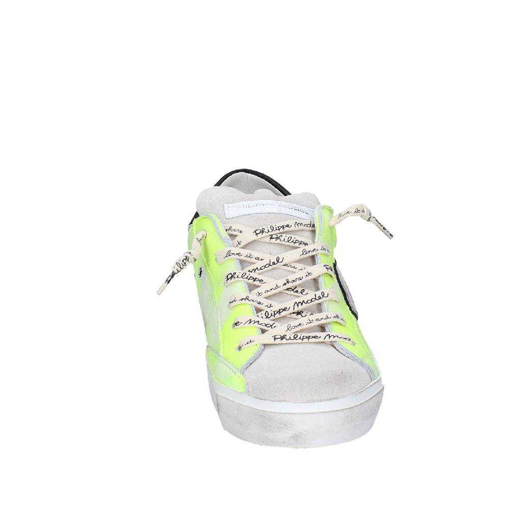 scarpe donna PHILIPPE MODEL sneakers giallo pelle camoscio VINTAGE EX365 Nuova