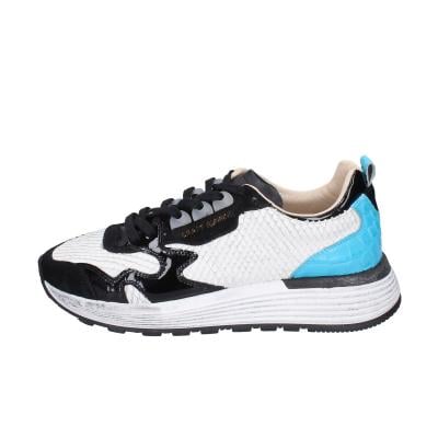 scarpe donna MOMA sneakers bianco pelle nero camoscio 3AS401-CR10 BC853 Moda