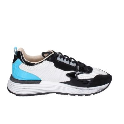 scarpe donna MOMA sneakers bianco pelle nero camoscio 3AS401-CR10 BC853 Moda