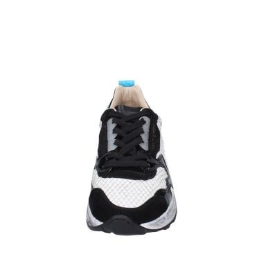 scarpe donna MOMA sneakers bianco pelle nero camoscio 3AS401-CR10 BC853 Moda