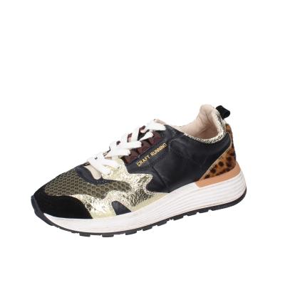 scarpe donna MOMA sneakers nero pelle oro tessuto 3AS401-CR17 BC801 2025