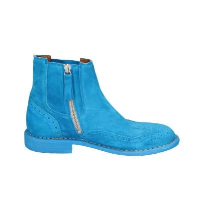 scarpe donna MOMA stivaletti celeste camoscio 1CS405-MAS BC769 Prezzo Ridotto