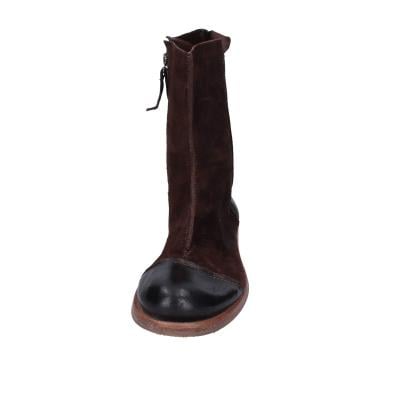 scarpe donna MOMA stivaletti marrone camoscio pelle 1CS431-QE BC768 Sottocosto