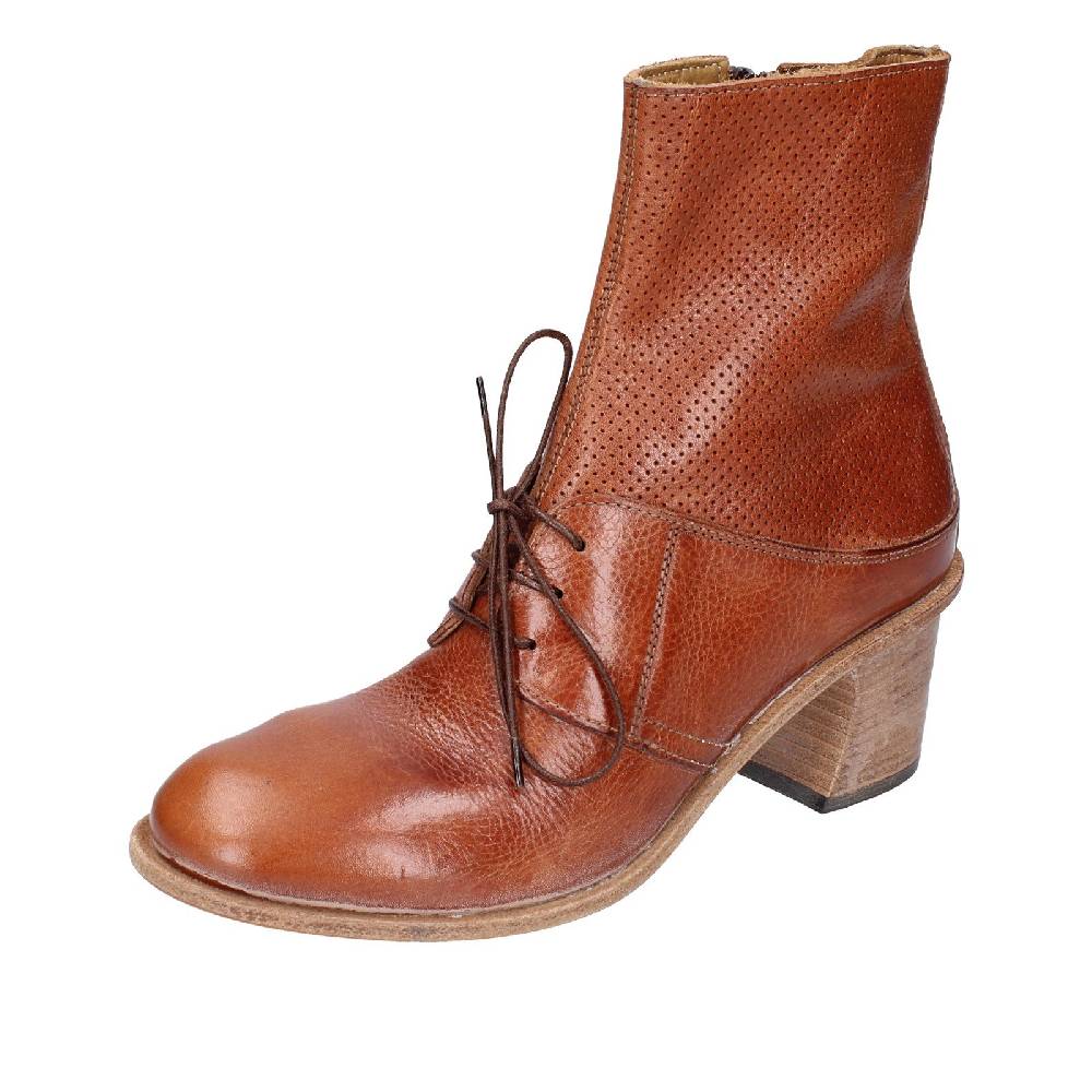 scarpe donna MOMA stivaletti marrone pelle 28403C VINTAGE EX394 Convenienza