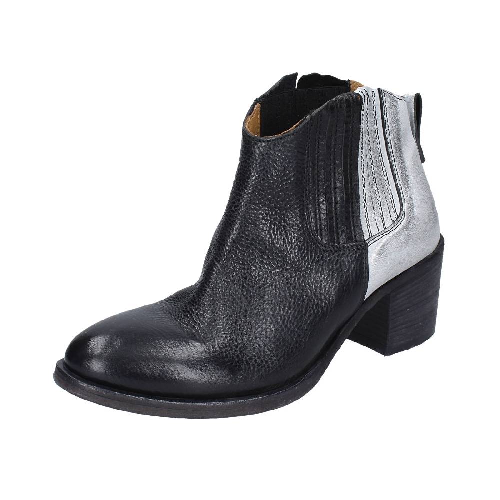 scarpe donna MOMA stivaletti nero pelle grigio 33403B VINTAGE EX393 Sconto