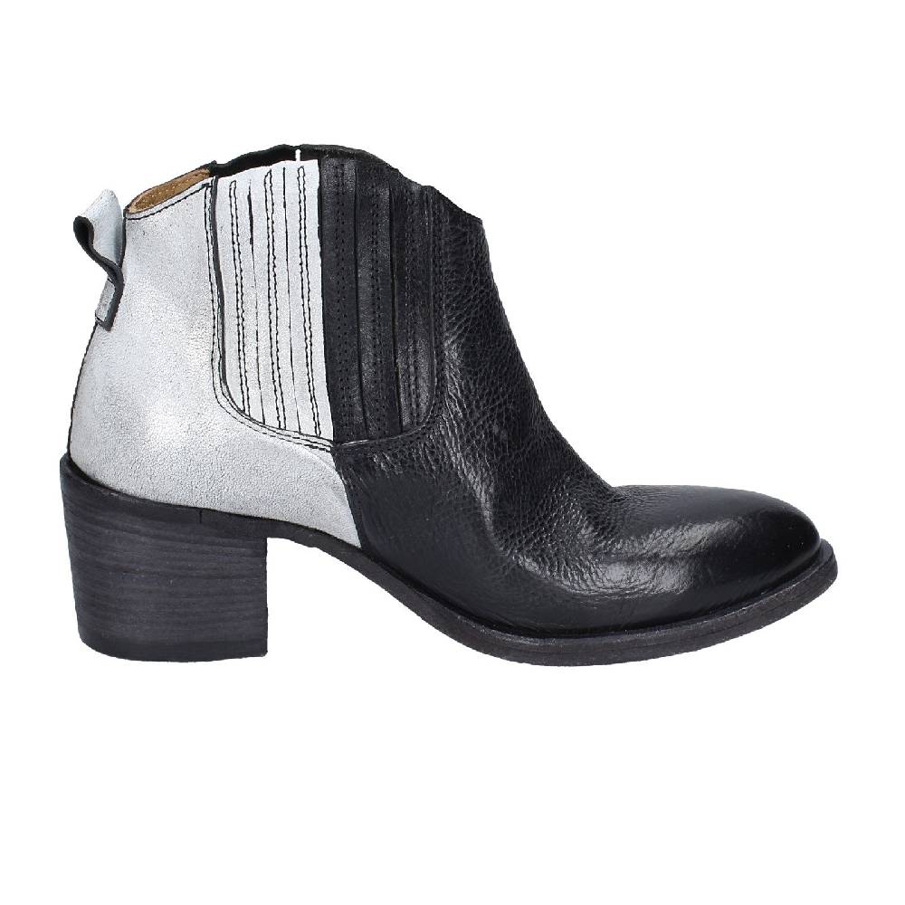scarpe donna MOMA stivaletti nero pelle grigio 33403B VINTAGE EX393 Sconto