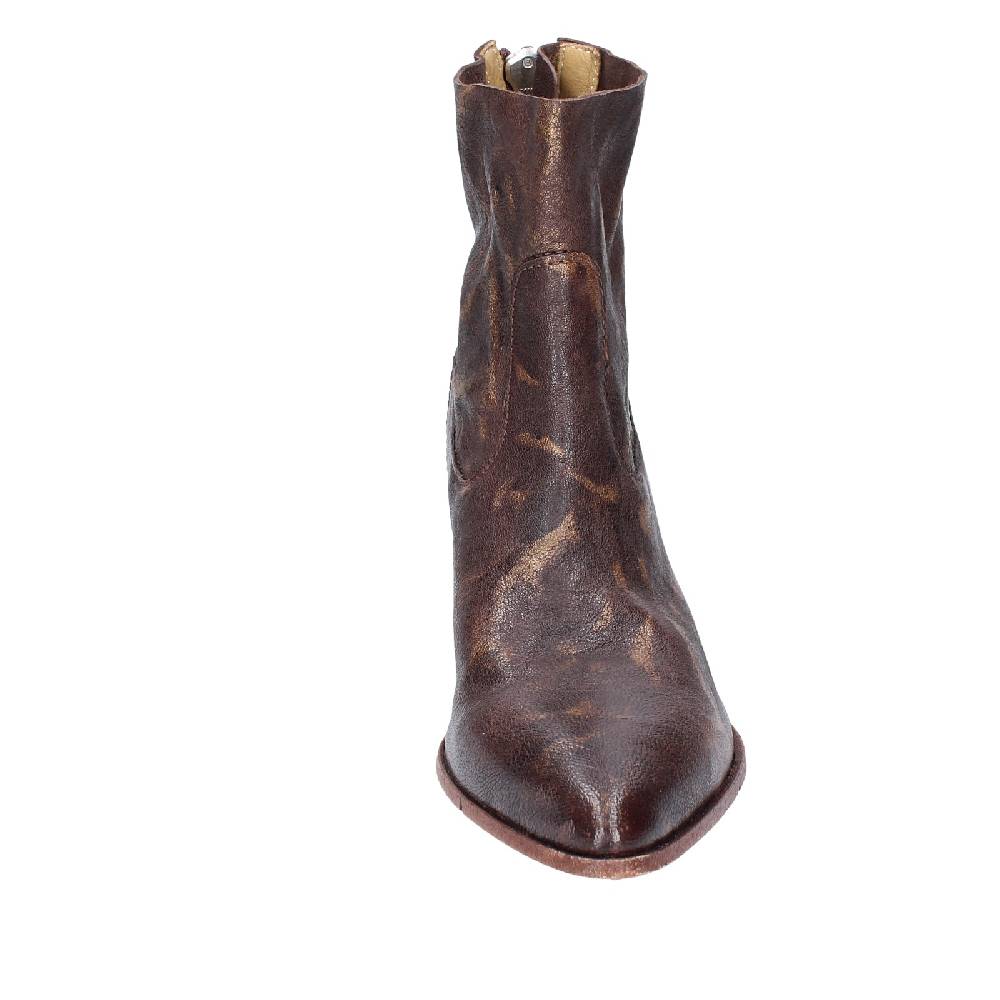 scarpe donna MOMA stivaletti marrone pelle oro 41401C VINTAGE EX400 Offerta