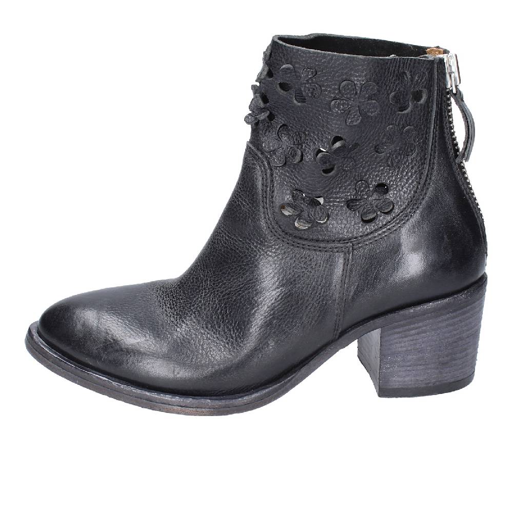 scarpe donna MOMA stivaletti nero pelle 33402C VINTAGE EX396 Sconti VIP