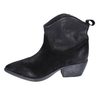 scarpe donna MOMA stivaletti nero camoscio pelle 1CW313 VINTAGE BD809 Vendita Economica