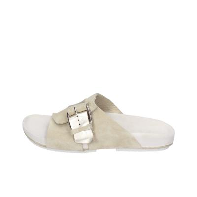 scarpe donna MOMA sandali beige camoscio pelle 1GS458-K0B BC831 Negozio