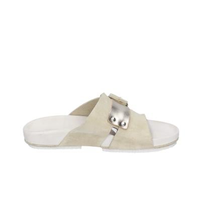 scarpe donna MOMA sandali beige camoscio pelle 1GS458-K0B BC831 Negozio