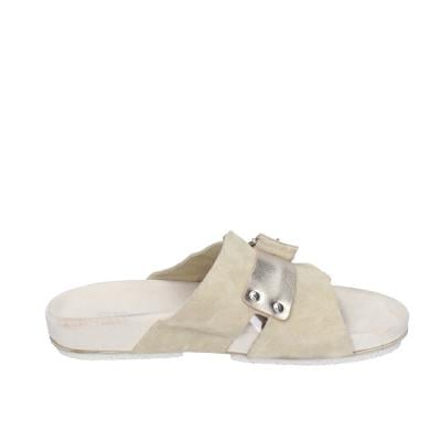 scarpe donna MOMA sandali beige pelle oro camoscio 1GS458-K0B BC770 Promozione