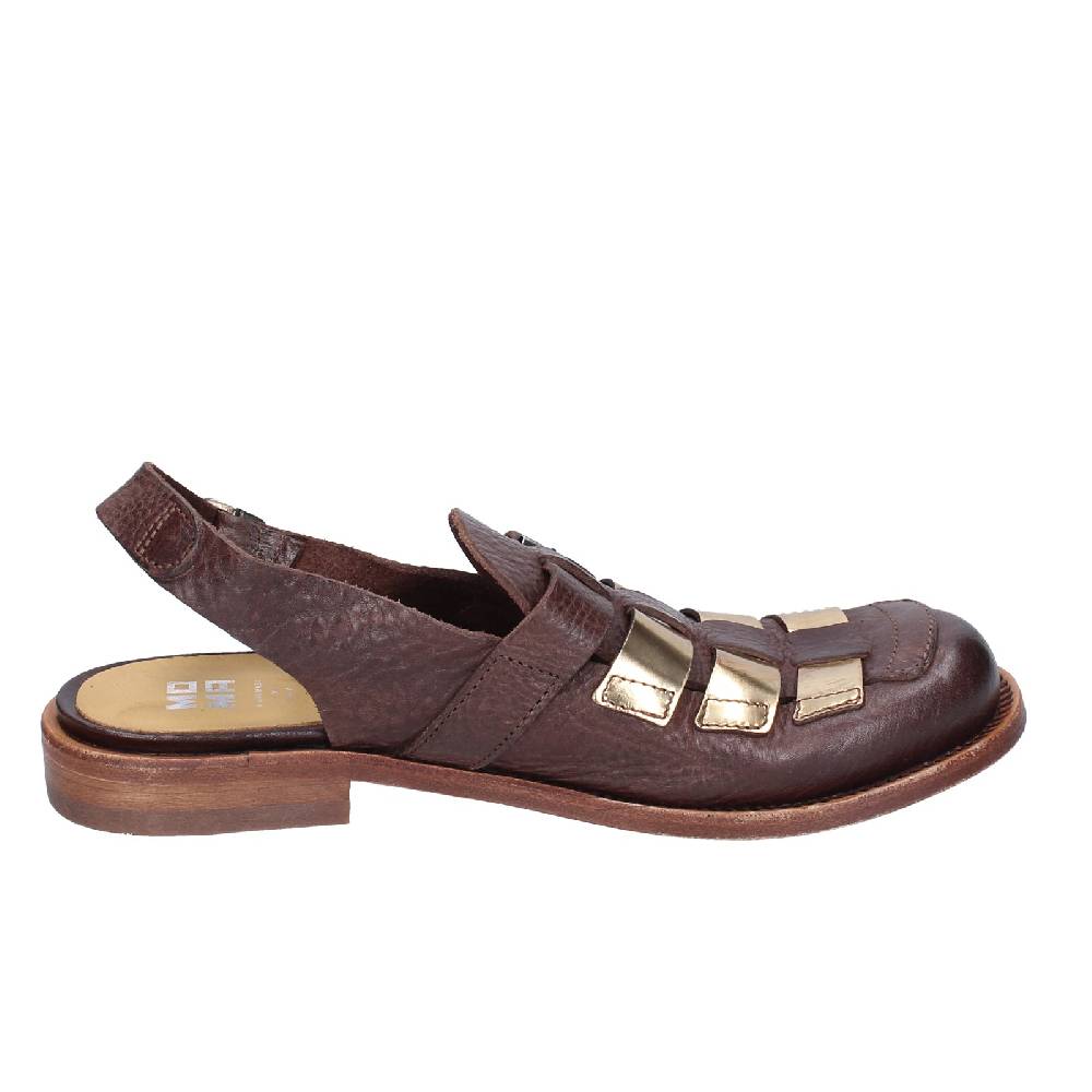 scarpe donna MOMA sandali marrone pelle platino 40403G VINTAGE EX409 Negozi Online