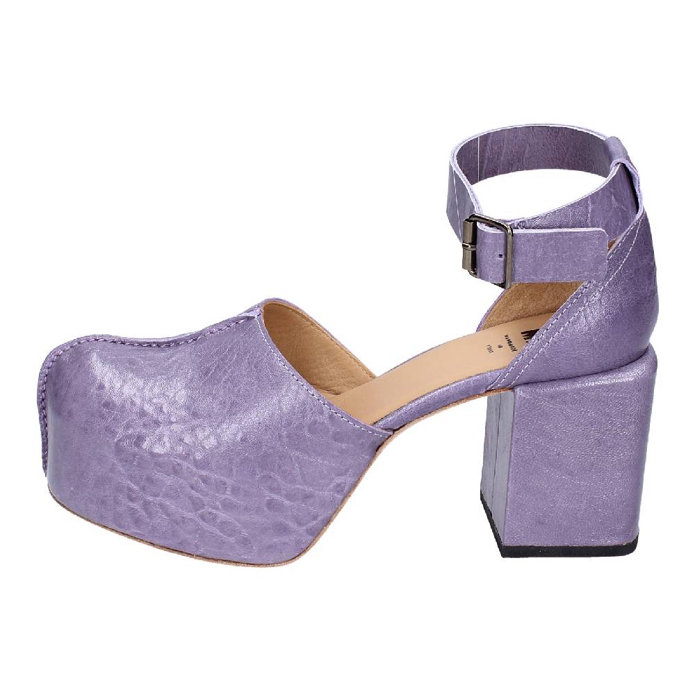 scarpe donna MOMA sandali viola pelle AGS445 EX374 Consegna Veloce