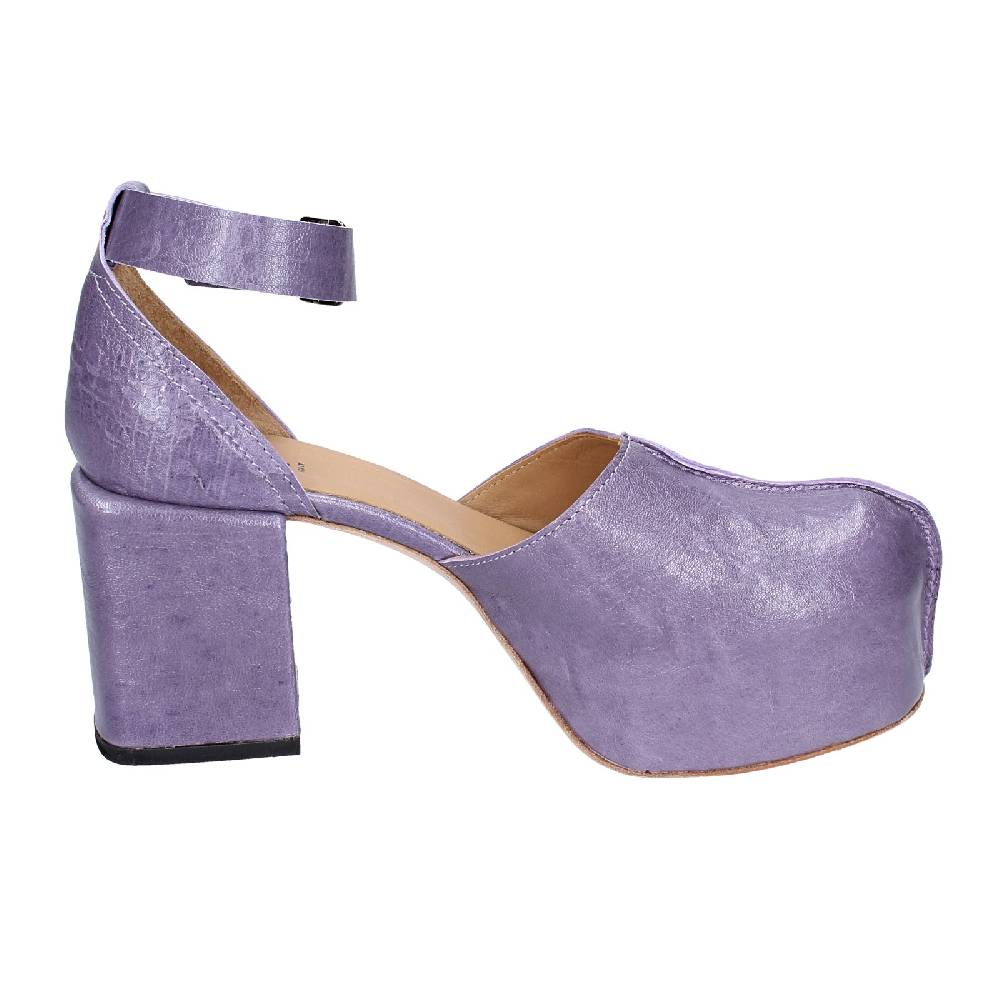 scarpe donna MOMA sandali viola pelle AGS445 EX374 Consegna Veloce