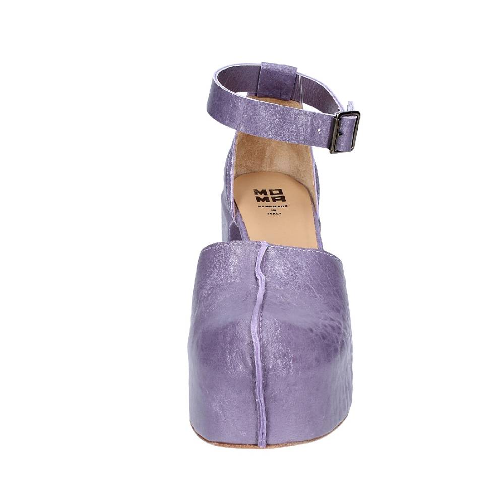 scarpe donna MOMA sandali viola pelle AGS445 EX374 Consegna Veloce