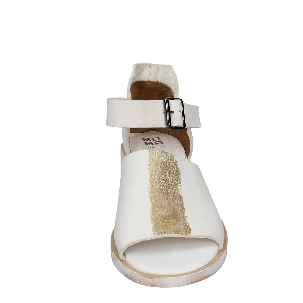 scarpe donna MOMA sandali bianco pelle oro 35403G VINTAGE EX403 Promozione Limitata