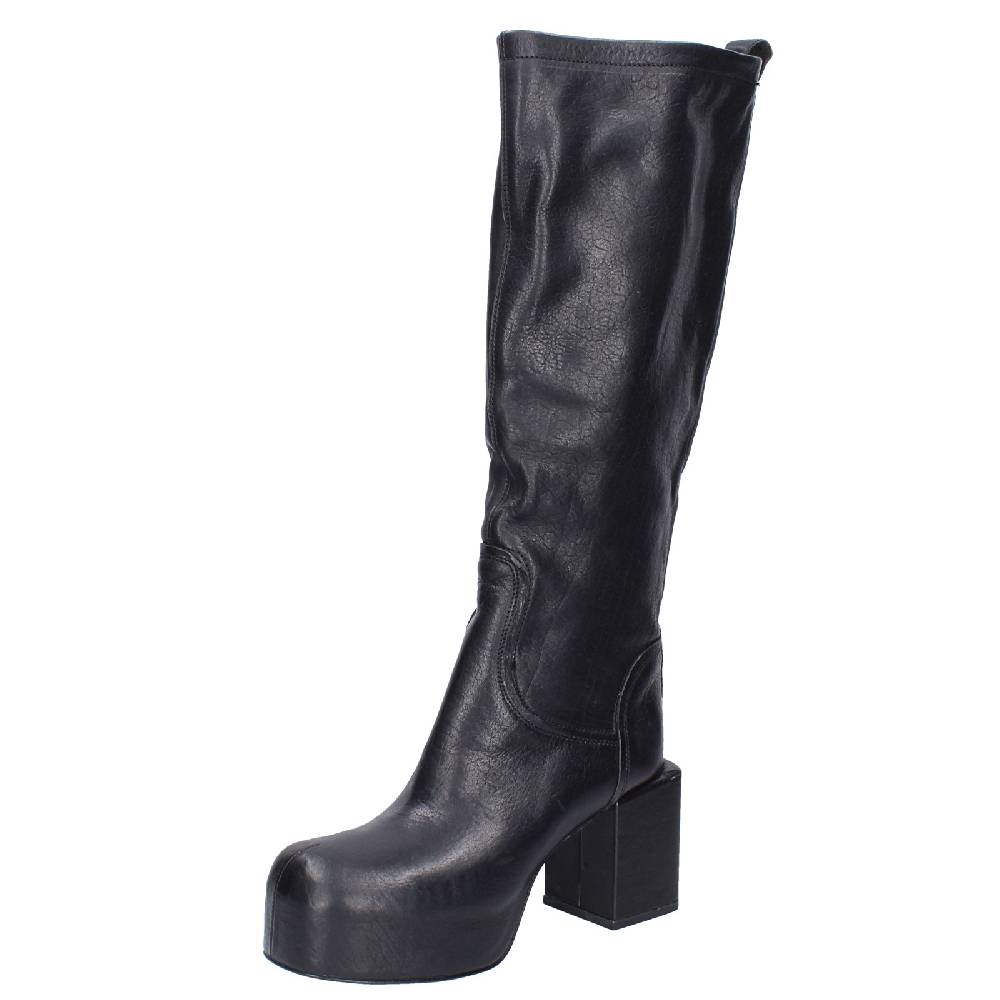 scarpe donna MOMA stivali nero pelle VINTAGE EX524 Affare Del Giorno