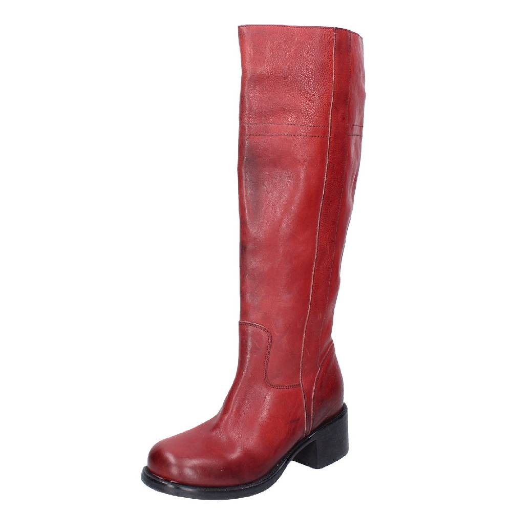 scarpe donna MOMA stivali rosso pelle 72306D VINTAGE EX515