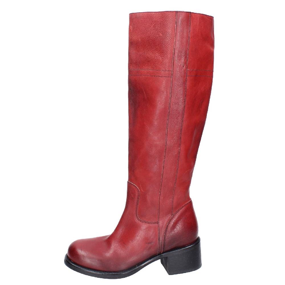 scarpe donna MOMA stivali rosso pelle 72306D VINTAGE EX515 Prezzo Ridotto