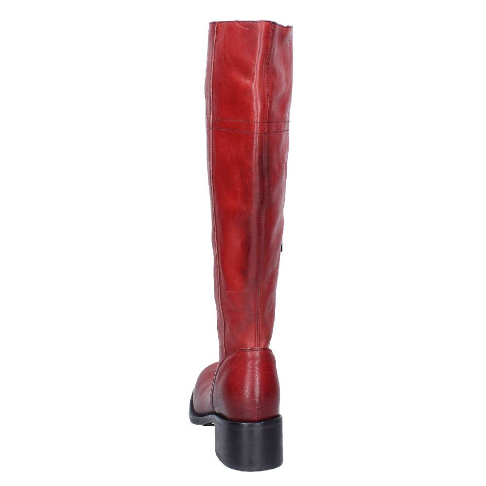 scarpe donna MOMA stivali rosso pelle 72306D VINTAGE EX515 Prezzo Ridotto