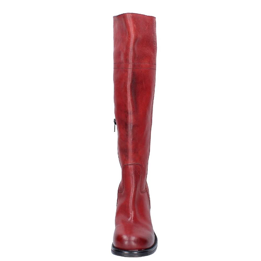 scarpe donna MOMA stivali rosso pelle 72306D VINTAGE EX515 Prezzo Ridotto