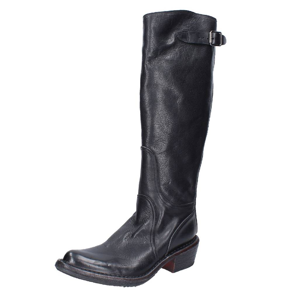 scarpe donna MOMA stivali nero pelle 77303D VINTAGE EX521