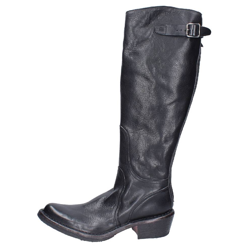 scarpe donna MOMA stivali nero pelle 77303D VINTAGE EX521 Sconto