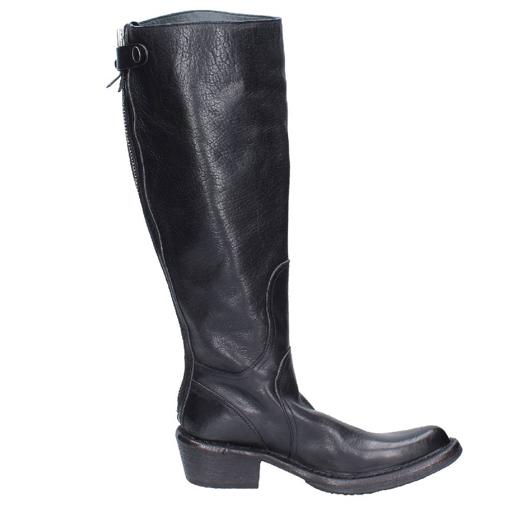 scarpe donna MOMA stivali nero pelle 77303D VINTAGE EX521 Sconto
