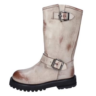 scarpe donna MOMA stivali marrone pelle beige 1DW340 VINTAGE BD924 Soddisfazione Garantita